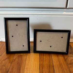 Black Plastic Picture Photo Frame Set 4” x 6” wall table horizontal vertical